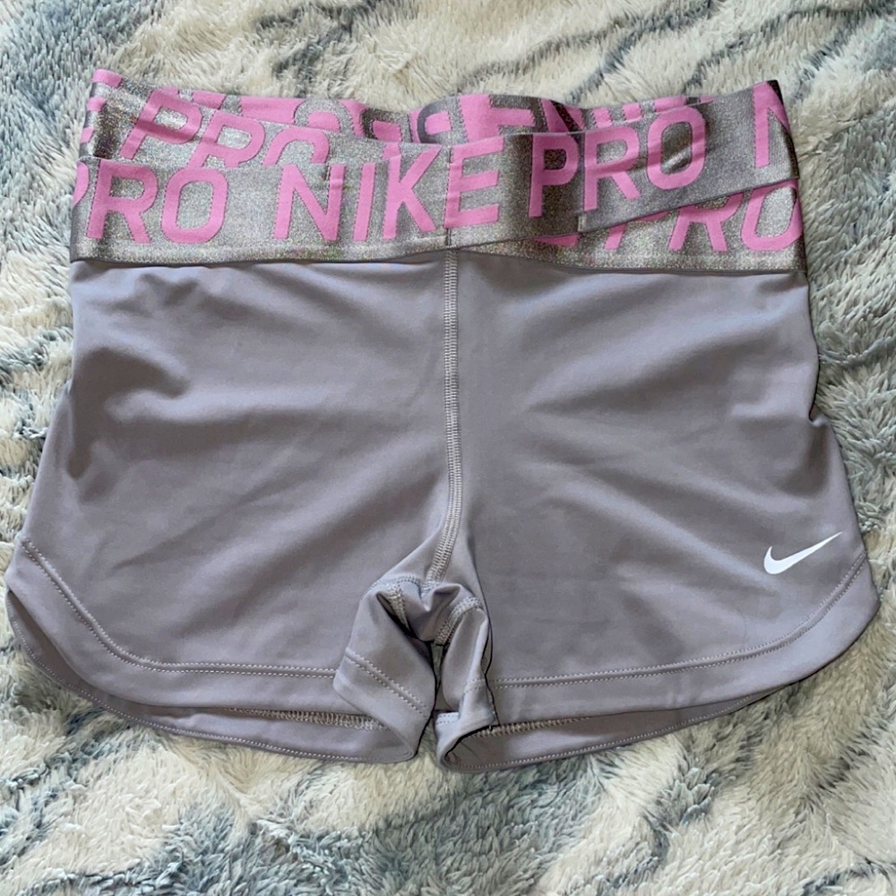 Nike Pro Shorts, black and Grey, Size Medium.
